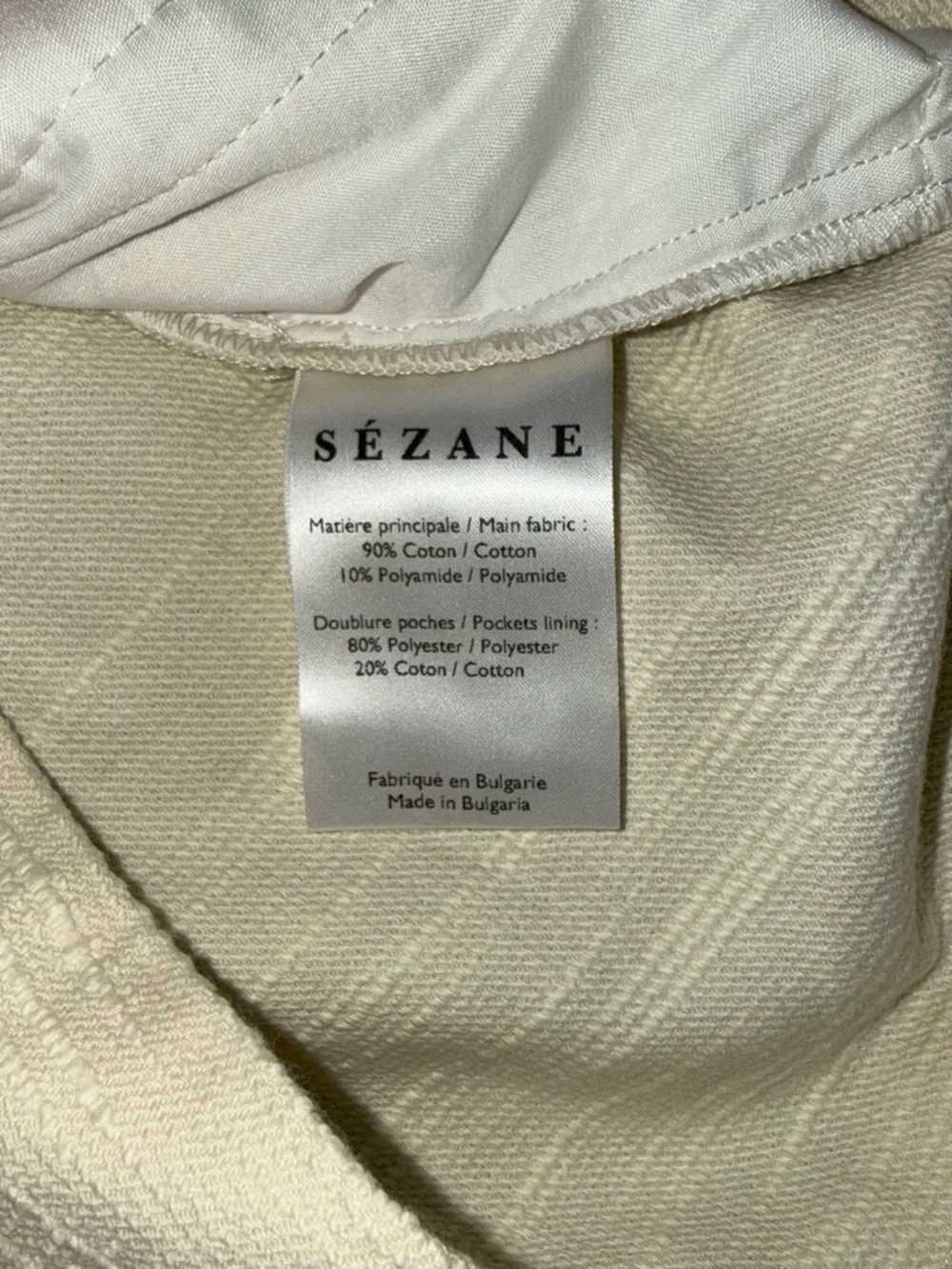 Sezane Cream High-Waist Pleated Shorts with Tortoiseshell Ring Belt